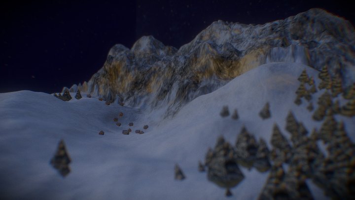 Snowy Landscape – Free 3D Model STL