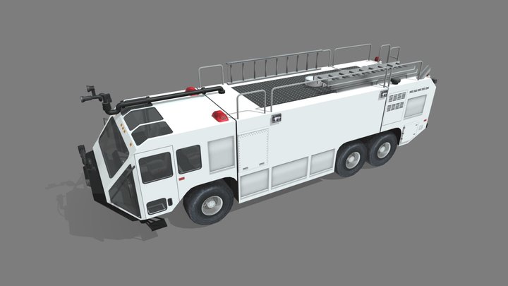 Oshkhosh Striker T3000 ARFF airport firetruck 3D Model