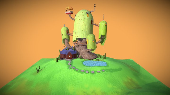 Juan Salazar ( casa del árbol Hora de aventura) 3D Model