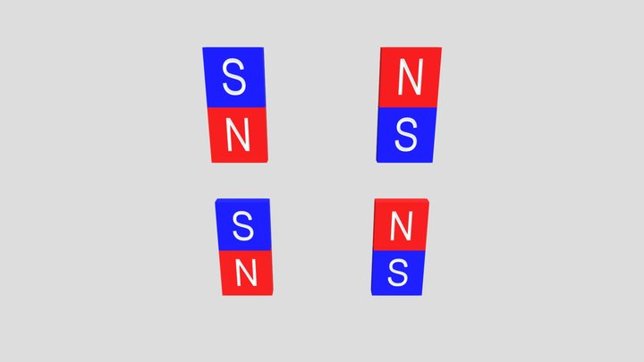 Magnet Batang Animasi 3D Model