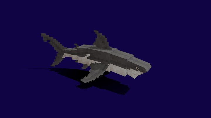 Minecraft Bull Shark 3D Model