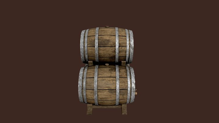 Barrelstack - Diorama 3D Model