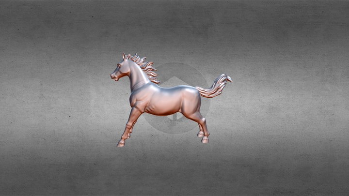 Horse sculpture - basic pose 3D Model