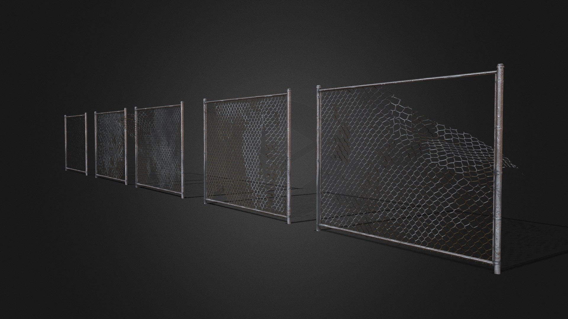 Damaged Chainlink Fence - Download Free 3D model by Arsen Ismailov  (@fdgasd7) [2de2080]