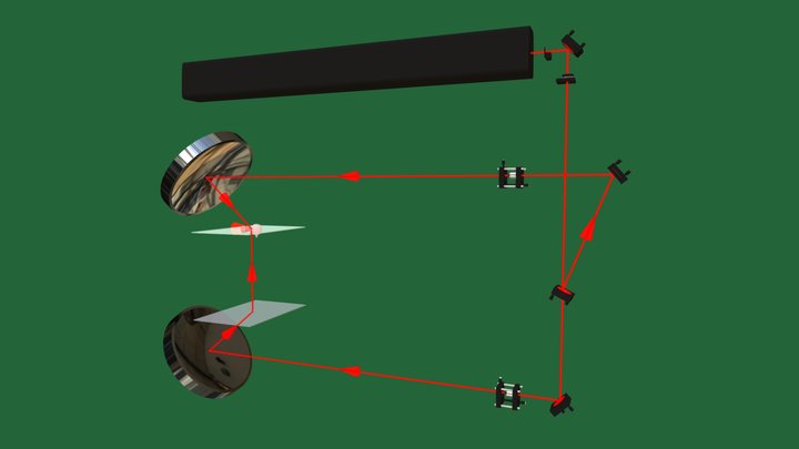 He-Ne laser system 3D Model