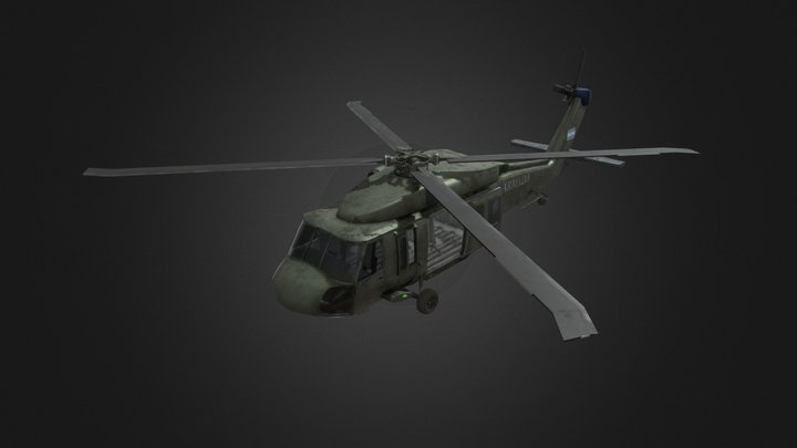 UH-60A - Argentine helicopter 3D Model