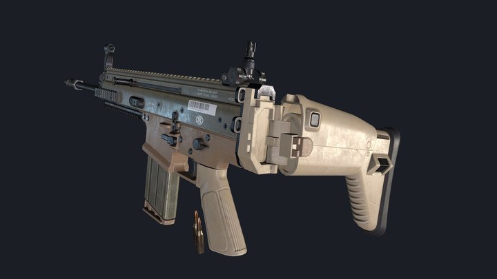 FN Scar 17 3D Model