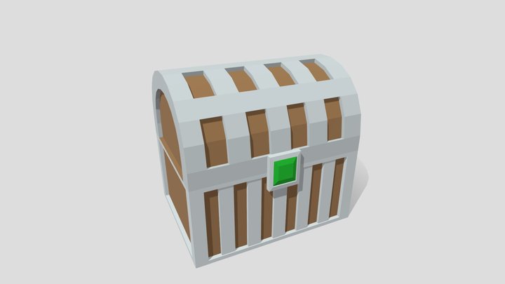 Chest with gem 3D Model
