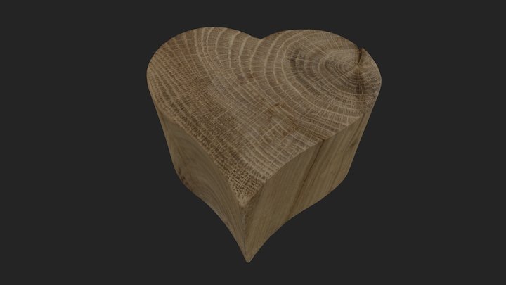 wooden heart 3D Model