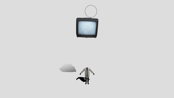 Scientist Tv man 3D Model