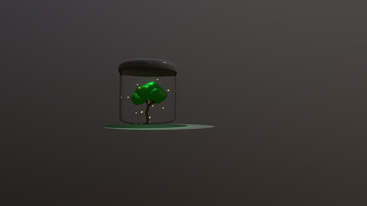 Green Tree in a Dark World 3D Model