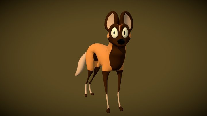 African Dog 3D Model