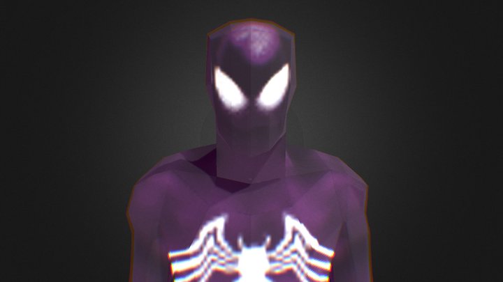 Classic Symbiote Spiderman PS1 Style 3D Model