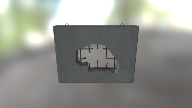 wall with hole 3D Model