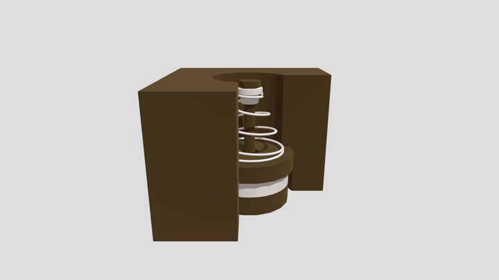 Sistema de molles còniques i travesser 3D Model