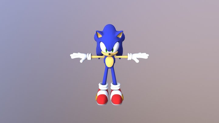 Xbox 360 - Sonic Unleashed - Sonic The Hedgehog 3D Model