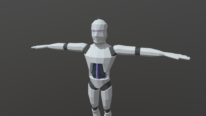Low poly Android 3D Model