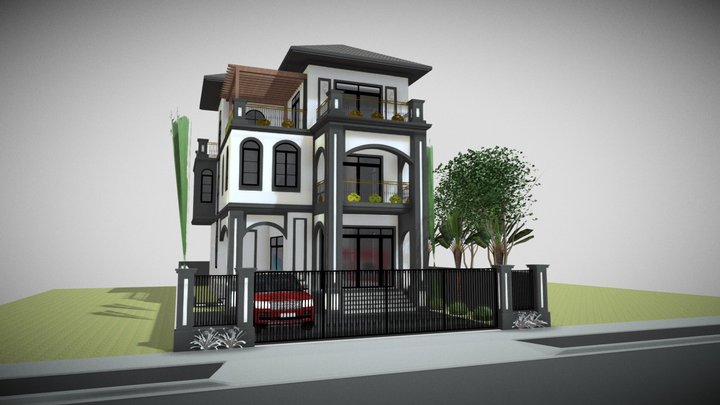 Luxurious Villa 3D Model