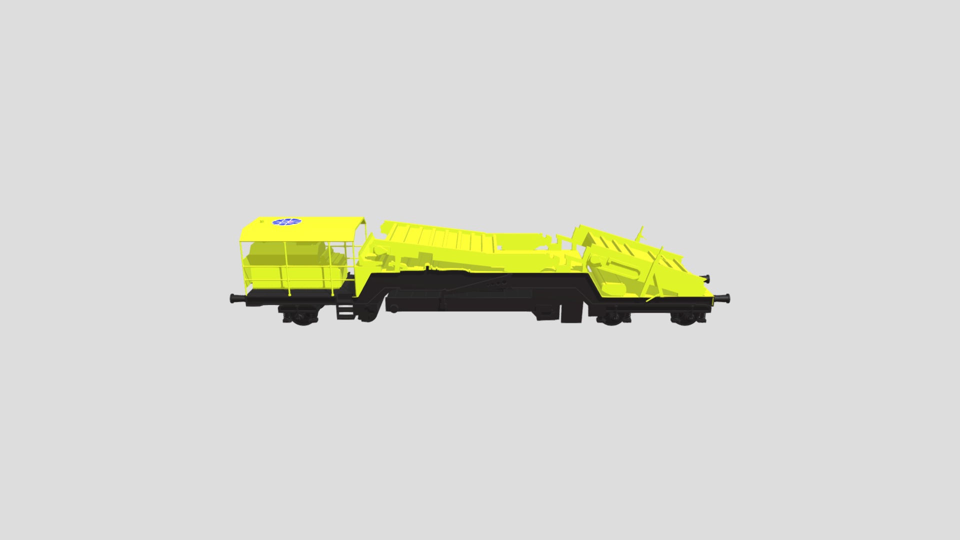 3D model UMH BA 6529 - This is a 3D model of the UMH BA 6529. The 3D model is about a yellow and green airplane.