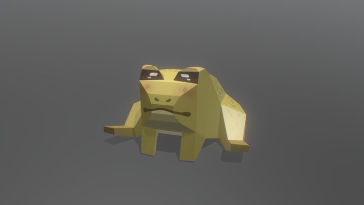 low poly frog 3D Model