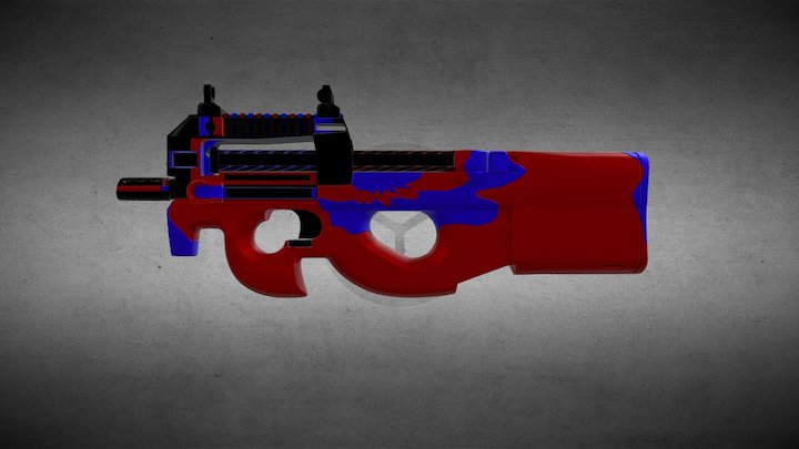 P90 | Surprise (Normal) "Custom Paint Job" 3D Model