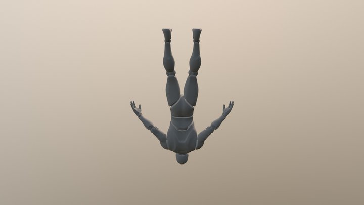 UE4 Man Gravity Flip Back 3D Model