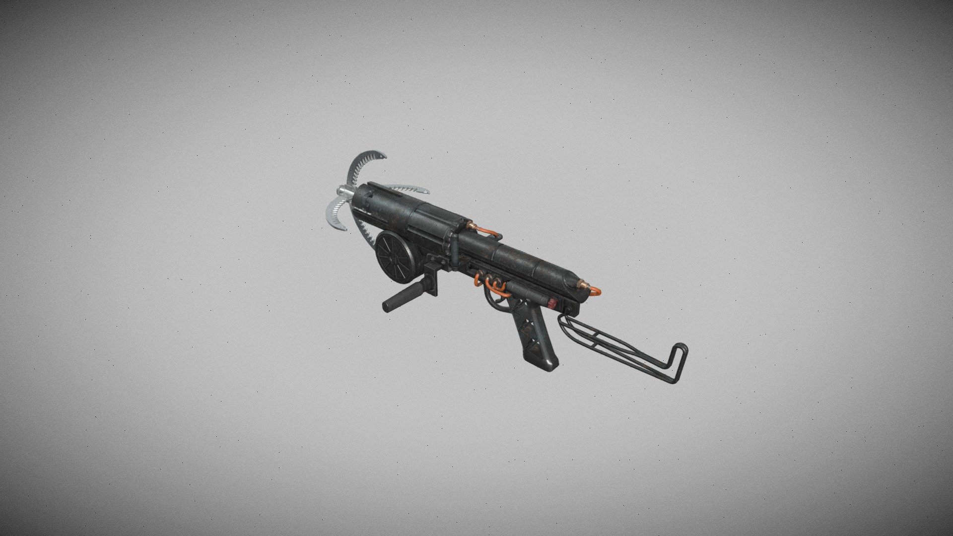Military Grappling Hook Gun - 3D model by don3dstudio