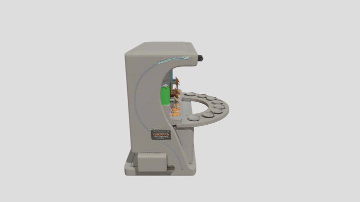 panipuri cart with machine and ev setup 3D Model