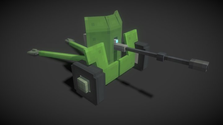 Artillery gun 3D Model