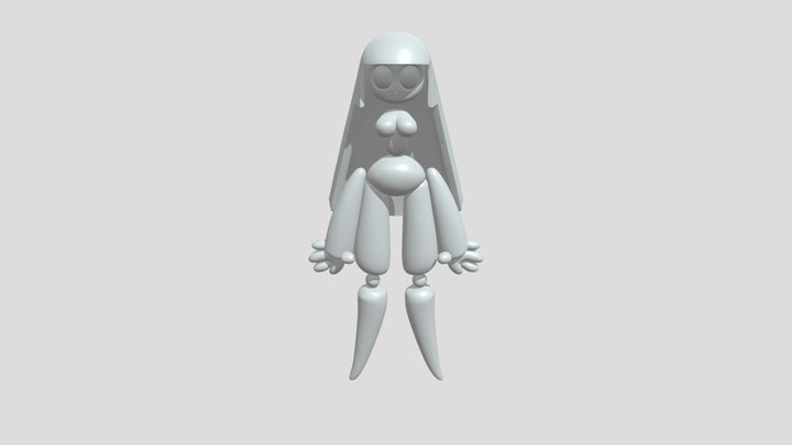 Pochi Science Cupcake (Waifu Bot) untextured 3D Model