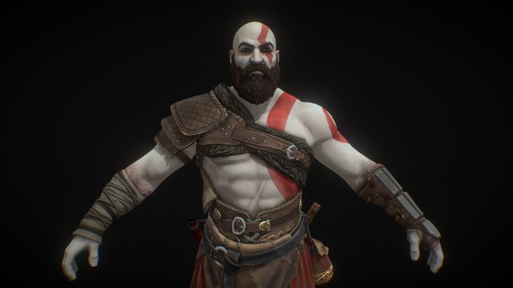 Kratos (Low Poly) – Modelo 3D gratuito STL