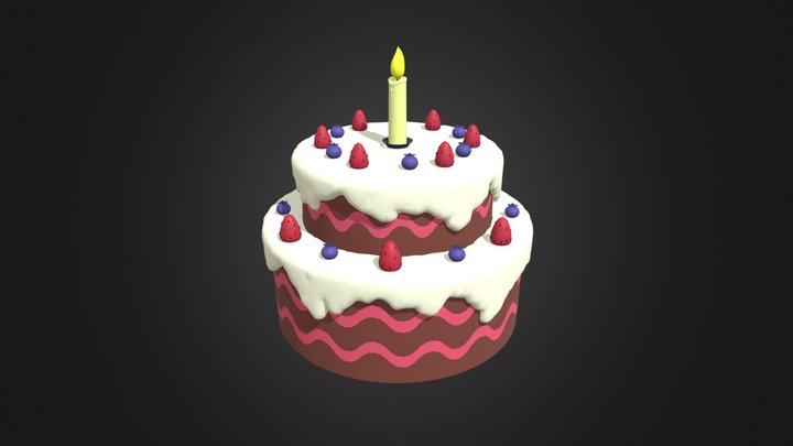 Birthday Cake 3D Model