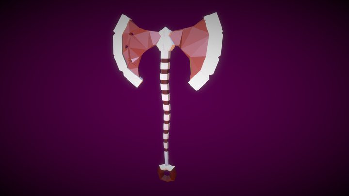 Ejercicio Hacha LowPoly 3D Model