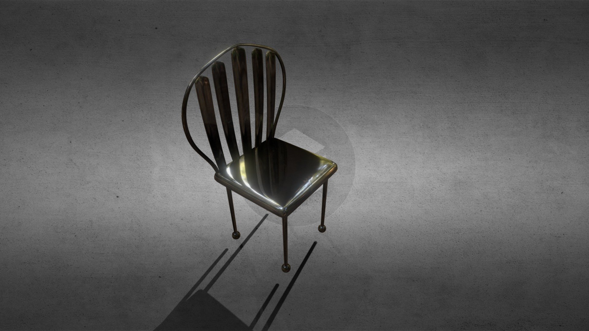 3D Metallic Chair