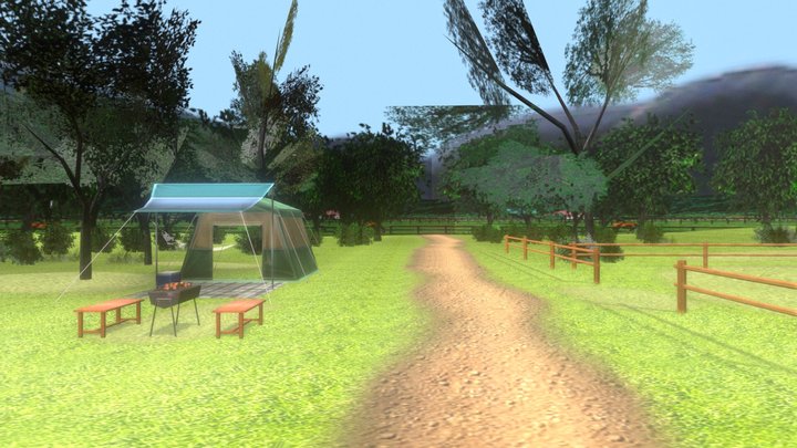 Camping in the mountains – Modello 3D gratuito STL