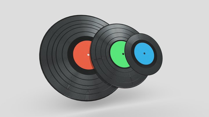 Vinyl Record Pack 3D Model
