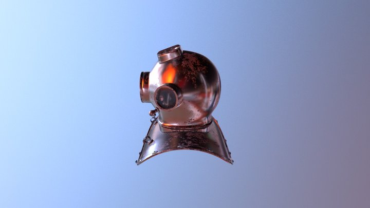 Diver's helmet 3D Model
