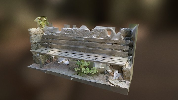Bench in Stanley Park 3D Model