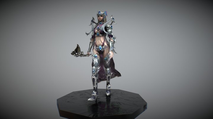 Warrior Girl 2 3D Model
