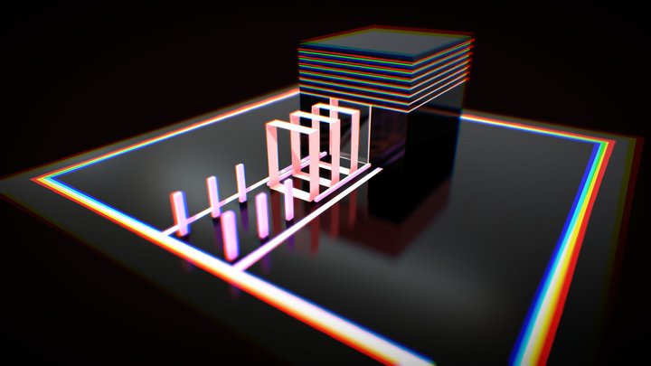 Castle neon – Modello 3D gratuito STL