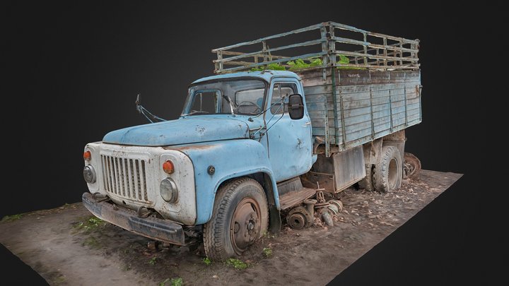My Father's Truck with interior (GAZ-53 "Gazon") 3D Model
