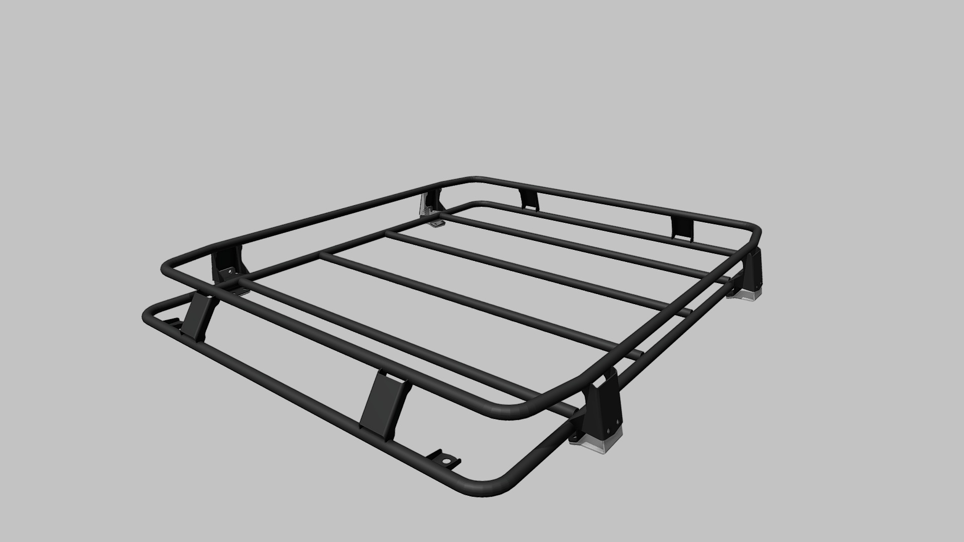 3D model Roof rack Lada4x4 Rys - This is a 3D model of the Roof rack Lada4x4 Rys. The 3D model is about a black metal frame.