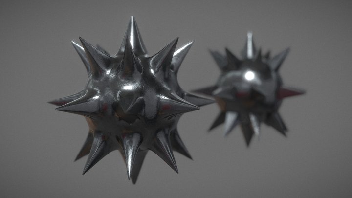 Spiked Metal Ball 3D Model