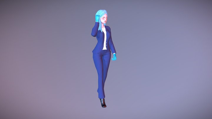 Suit girl Clover 3D Model