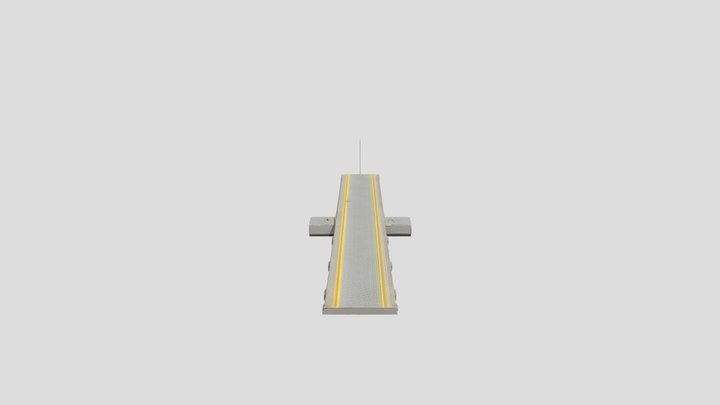 A Concrete Pier Or Small Road Bridge. – Free 3D Model STL