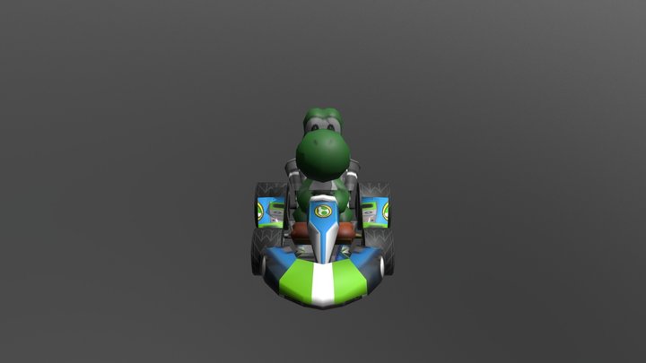 3DS - Nintendogs Cats - Yoshi Kart 3D Model