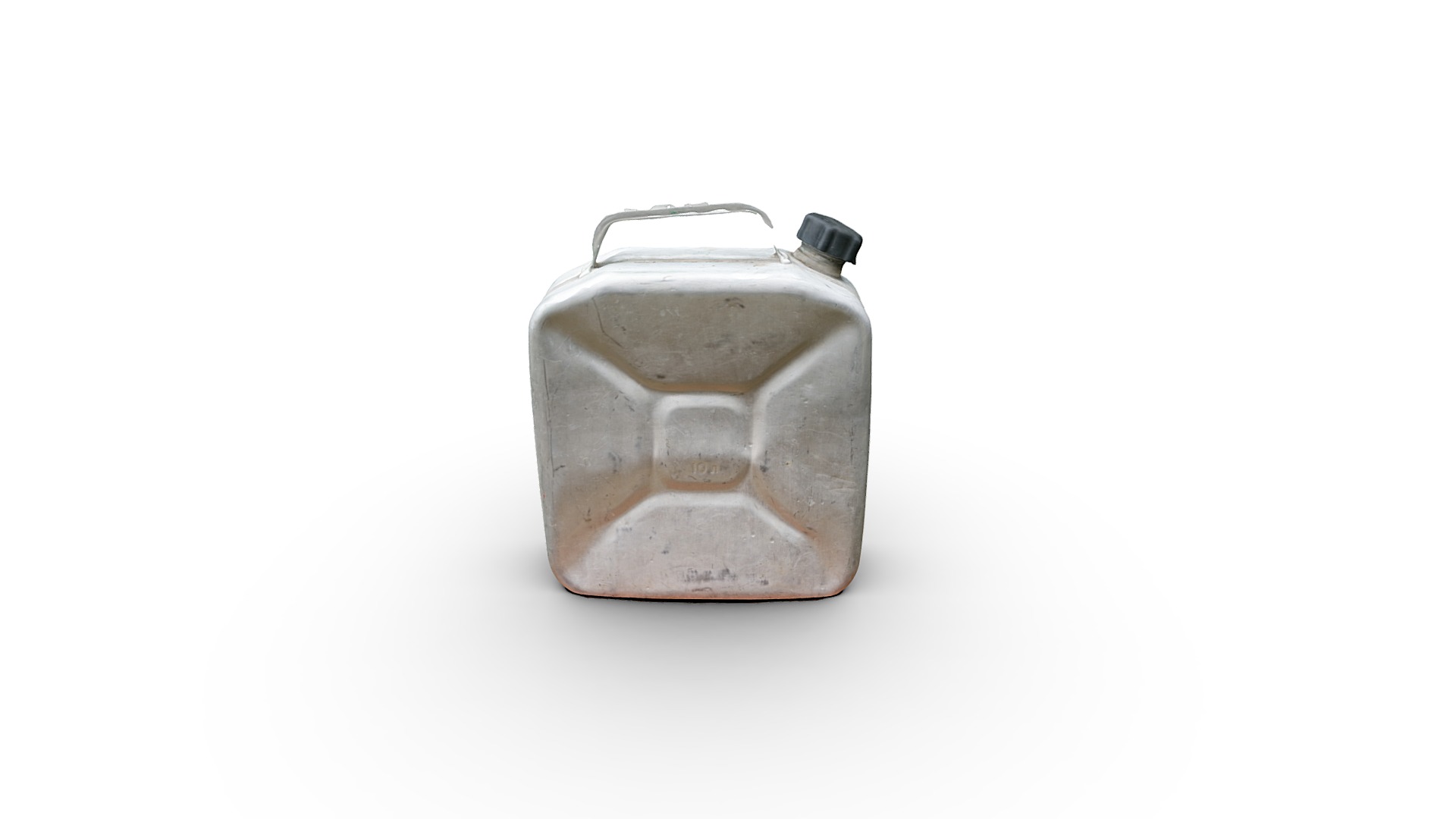 3D model Petrol canister (RAW scan) - This is a 3D model of the Petrol canister (RAW scan). The 3D model is about a metal container with a handle.