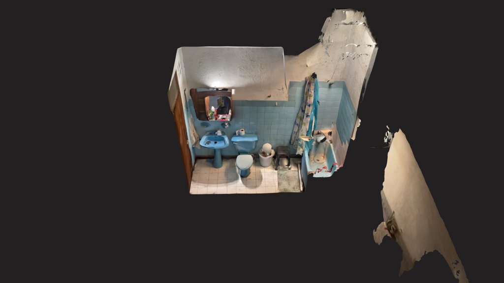 Baño azul