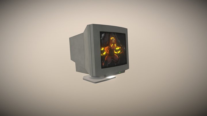 Realistic Old Monitor - Retro 3D Model – Free 3D Model STL