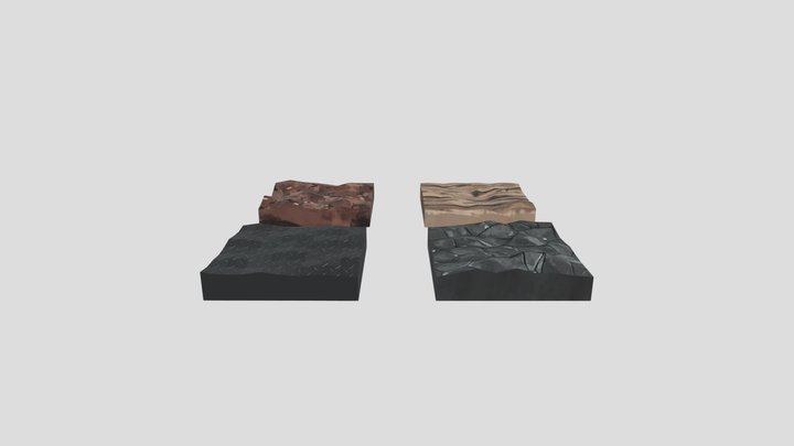 4 Seamless Textures 3D Model